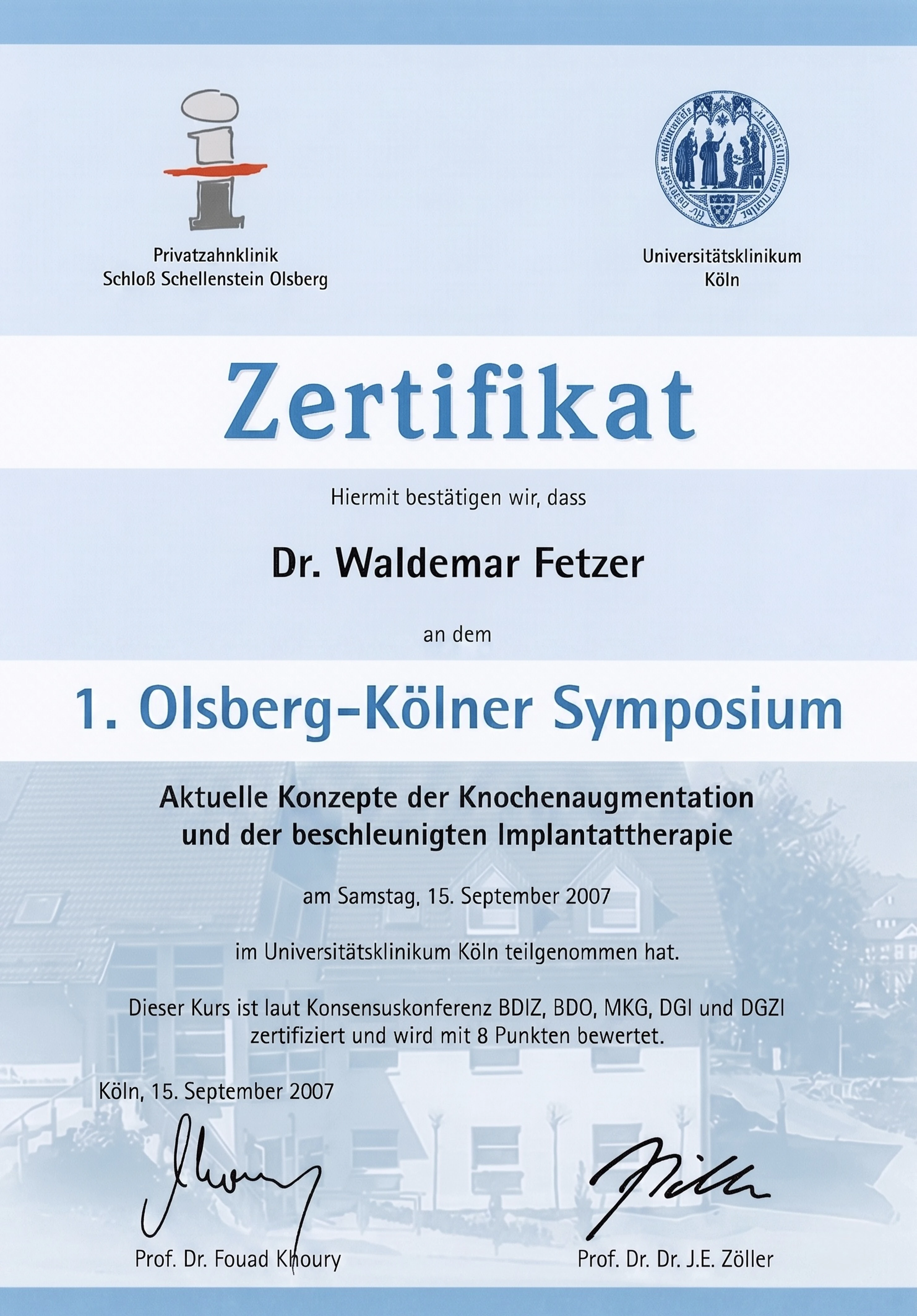 Kölner Symposium, Olsberg
