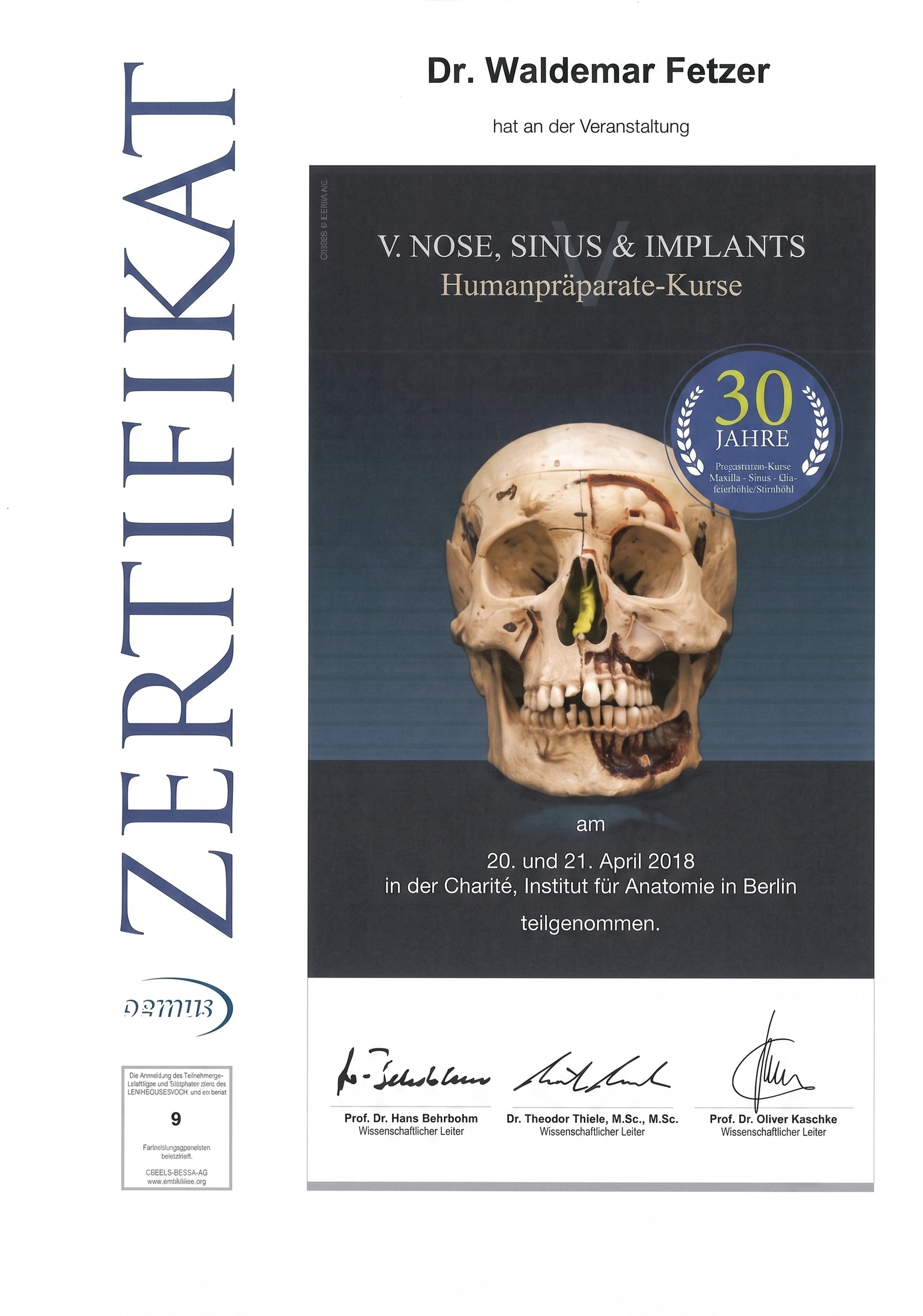 Nose, Sinus & Implants, Charité