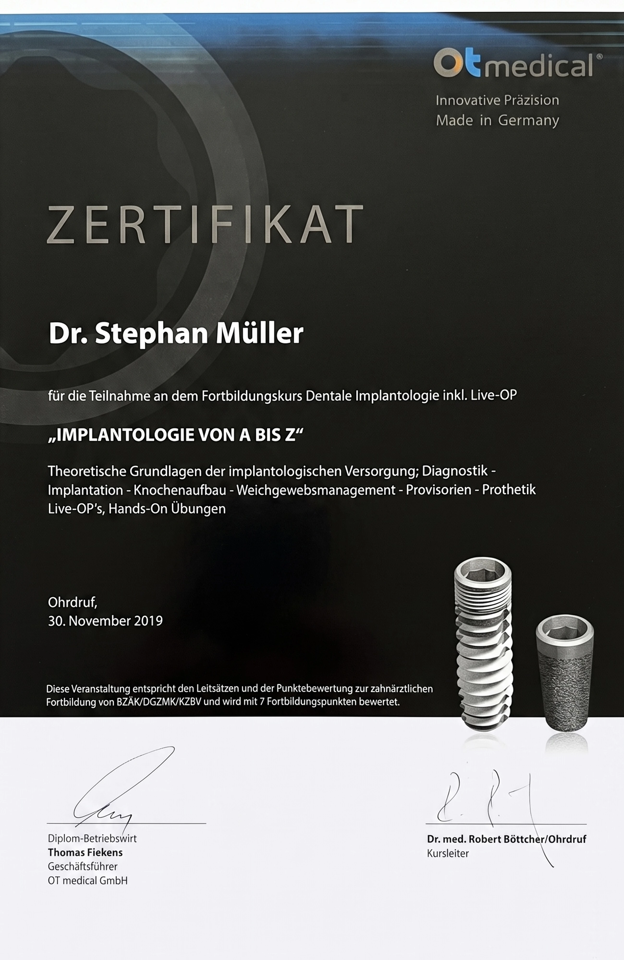 OT-Medical Implantologie A–Z